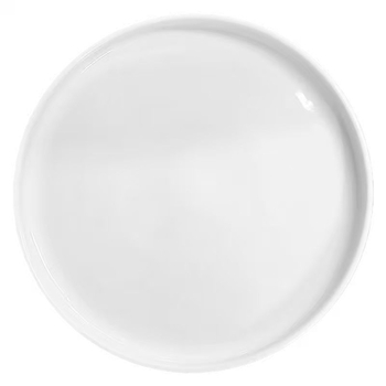 Farfurie rotundă din ceramică albă, porțelan rezistent la temperaturi ridicate, stil occidental, pentru friptură, fructe și desert, margine joasă