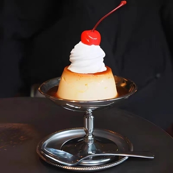 Pahare de desert cu bază în stil nordic din oțel inoxidabil 304, pentru budincă, deserturi și înghețată (101–200 ml)