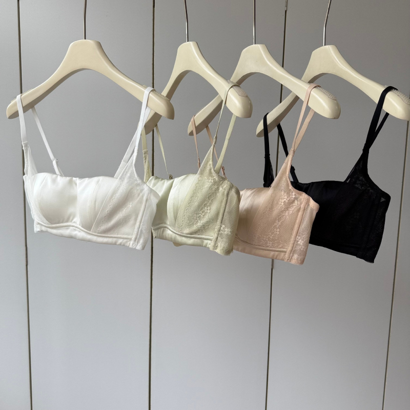 Strapless grudnjak od svile 16 momme, ravni dekolte s čipkastim obrubom, podesiv, bez žice