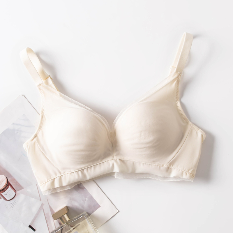 Sutien u stilu vile s podesivom Mulberry svile mrežaste tkanine – bez šavova, udoban, bez žice, Push-Up