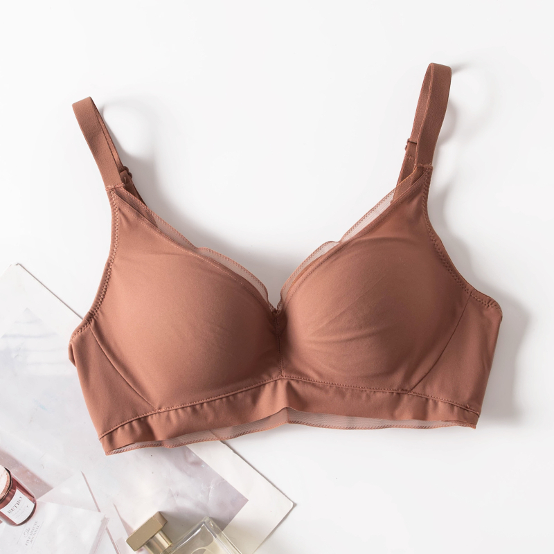 Sutien u stilu vile s podesivom Mulberry svile mrežaste tkanine – bez šavova, udoban, bez žice, Push-Up