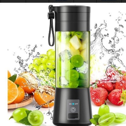 Storcător electric portabil, mini pentru fructe și legume, încărcare USB, 180W, 600 ml capacitate, sistem cu mai multe lame, viteză înaltă