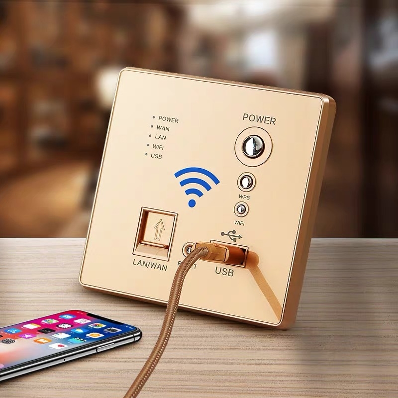 86-os típusú falra szerelt router- és Wi-Fi panel otthonra és szállodákba