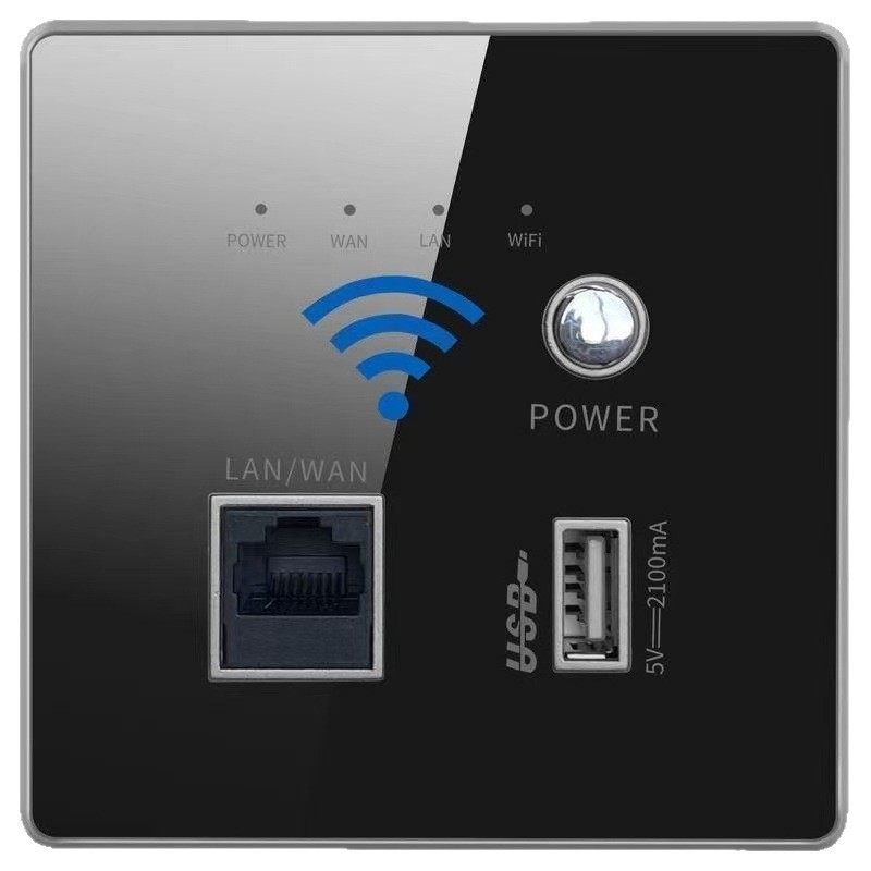 86-os típusú falra szerelt router- és Wi-Fi panel otthonra és szállodákba