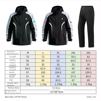 Dvojdielna súprava rainwear: plášť a nohavice, kompletná ochrana proti dažďu pre dospelých, unisex, pre jazdu na elektrickom bicykli, reflexné prvky