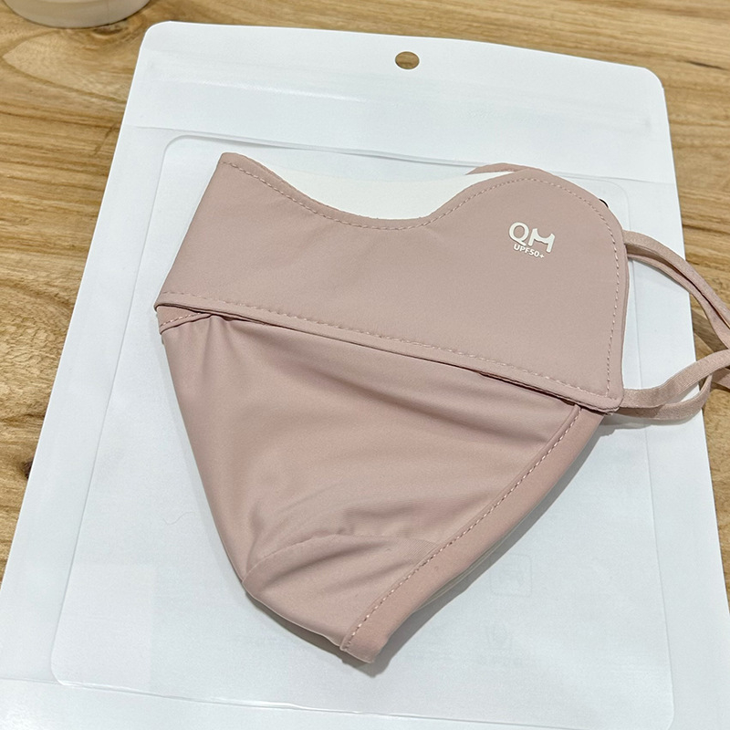 Γυναικεία μάσκα UV προστασίας από ice-silk, αναπνεύσιμη με μισή κάλυψη, για εξωτερικό ποδηλασία και οδήγηση