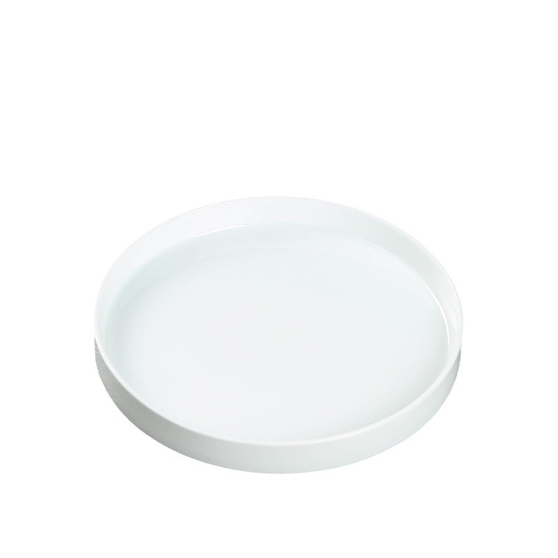 Set Gongfu din porțelan alb – accesorii pentru ceai: suport mic pentru ceainic și tavă; tavă japoneză minimalistă pentru infuzie uscată, tavă pentru gustări și fructe