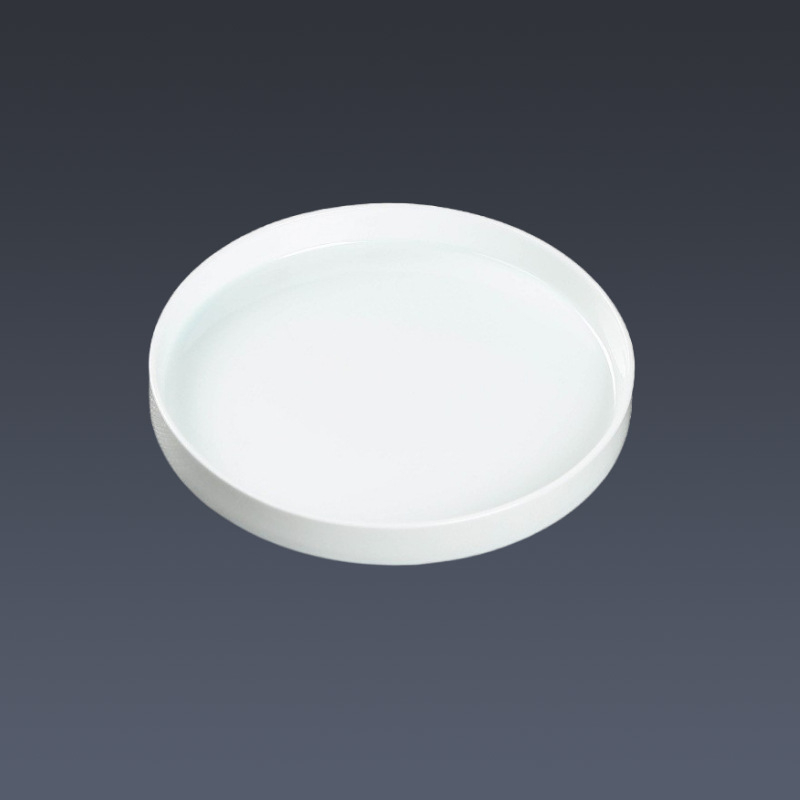 Set Gongfu din porțelan alb – accesorii pentru ceai: suport mic pentru ceainic și tavă; tavă japoneză minimalistă pentru infuzie uscată, tavă pentru gustări și fructe