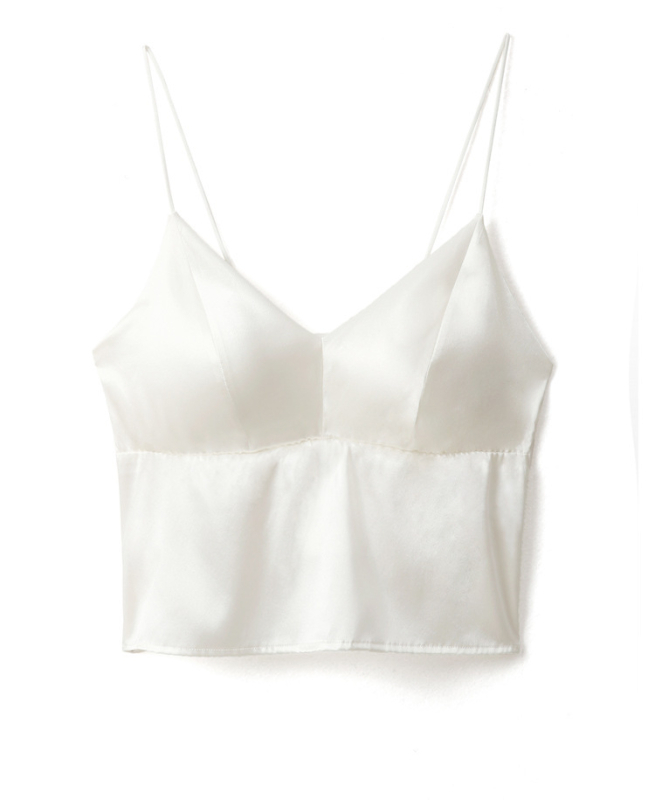 Bralete od Mulberry svile, bez žice, s podesivim naramenicama i prednjim zatvaranjem, ljetni model