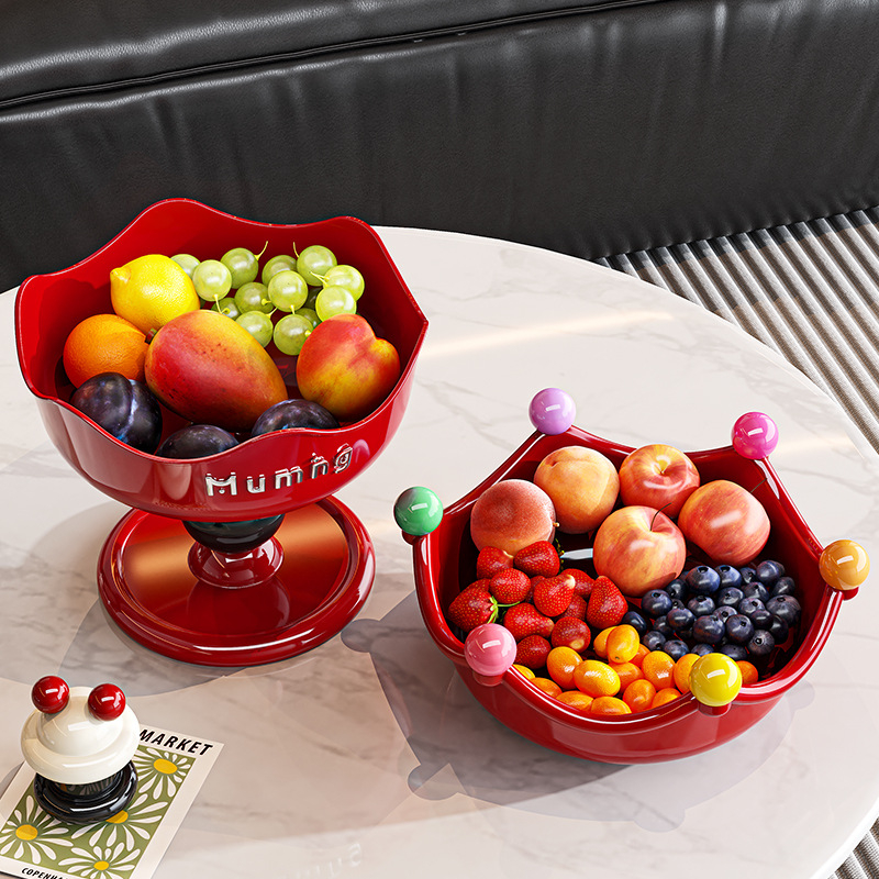 Dopamine tavă de fructe cu două niveluri, înălțată, cu drenaj, pentru sufragerie, decor creativ pentru gustări și bomboane