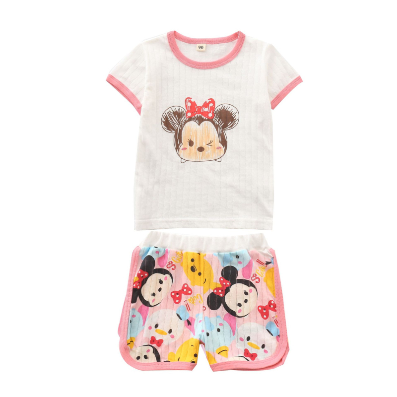 2025 nyári gyerekeknek: póló és rövidnadrág készlet légáteresztő pamutból