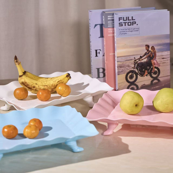 Tavă din plastic pentru fructe, cu picioare înalte, pentru birou, design modern minimalist pentru bucătărie și sufragerie
