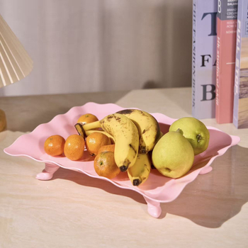 Tavă din plastic pentru fructe, cu picioare înalte, pentru birou, design modern minimalist pentru bucătărie și sufragerie