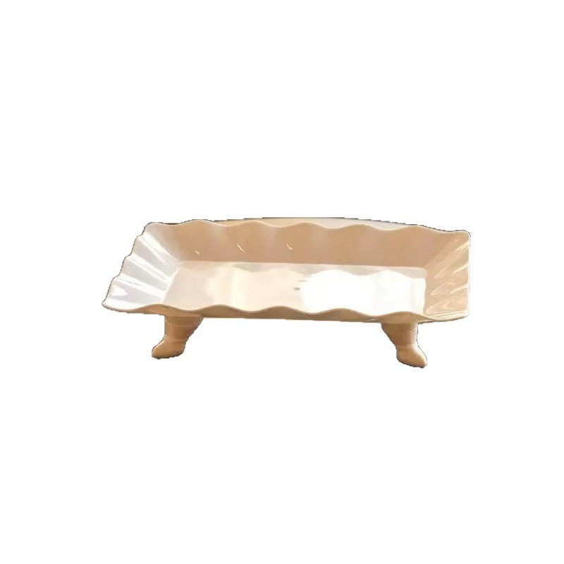 Tavă din plastic pentru fructe, cu picioare înalte, pentru birou, design modern minimalist pentru bucătărie și sufragerie