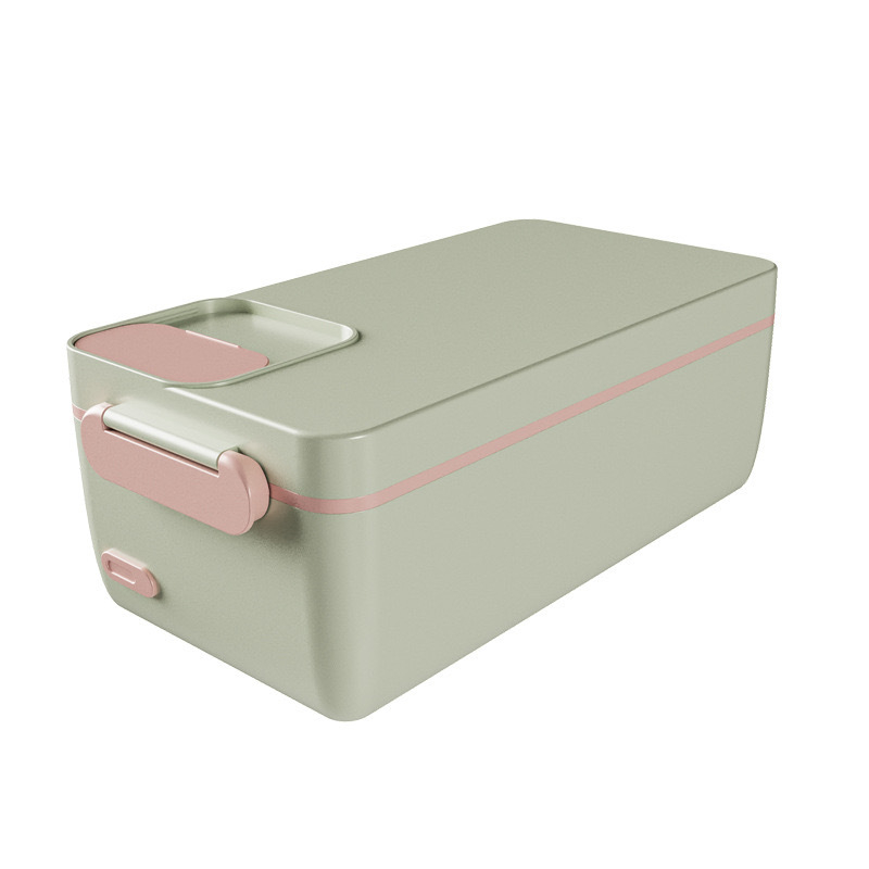 Cutie de prânz electrică cu compartiment interior detașabil din oțel inox, izolație, pentru birou și camping