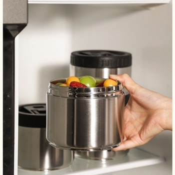Cutie de prânz izolată din oțel inoxidabil 304, design modern pentru birou, recipient de supă din oțel inoxidabil 316
