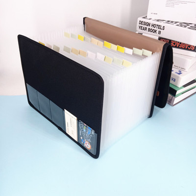 Fișier acordeon cu 25 compartimente, organizator multi-strat pentru documente A4, sacoșă de depozitare din pânză