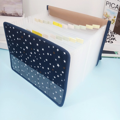 Fișier acordeon cu 25 compartimente, organizator multi-strat pentru documente A4, sacoșă de depozitare din pânză