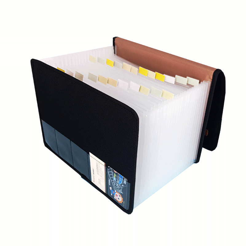 Fișier acordeon cu 25 compartimente, organizator multi-strat pentru documente A4, sacoșă de depozitare din pânză
