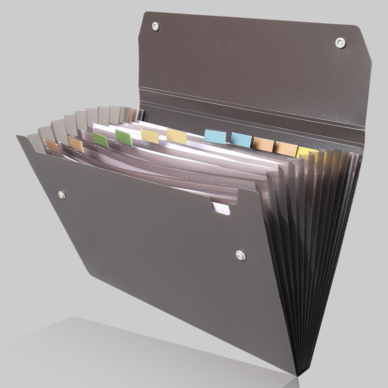 A4 organizator de fișiere PP impermeabil, cu 12 compartimente
