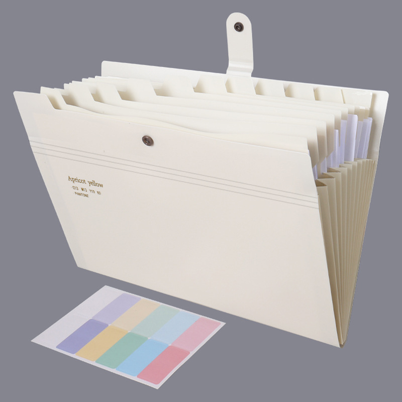 Organizator acordeon pentru birou, PP gros, cu 5/8/12 compartimente, depozitare facturi, potrivit pentru studenți și profesioniști