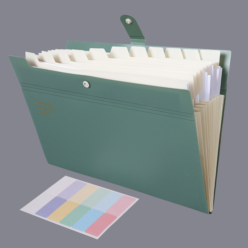 Organizator acordeon pentru birou, PP gros, cu 5/8/12 compartimente, depozitare facturi, potrivit pentru studenți și profesioniști