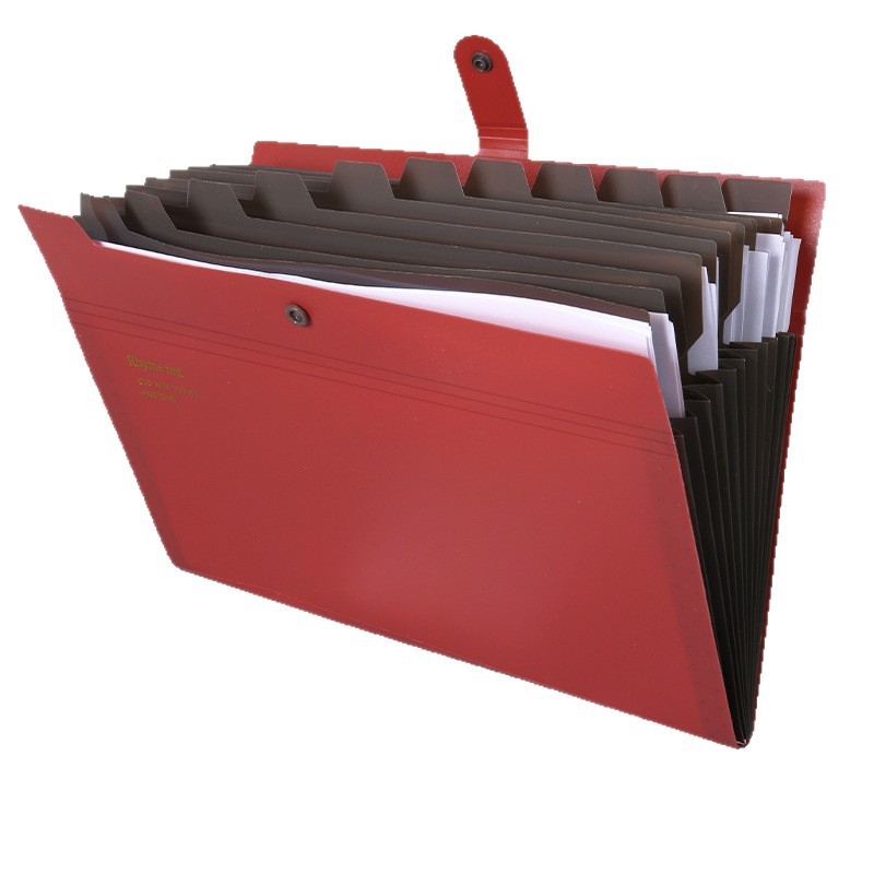 Organizator acordeon pentru birou, PP gros, cu 5/8/12 compartimente, depozitare facturi, potrivit pentru studenți și profesioniști
