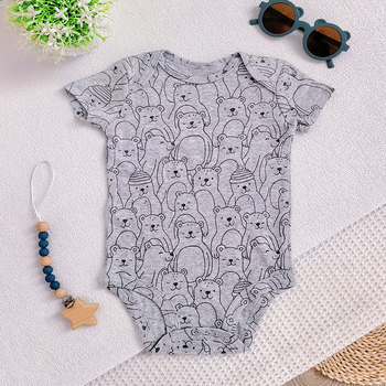 Újszülött pamut overál rövid ujjú, nyári stílus, 100% pamut