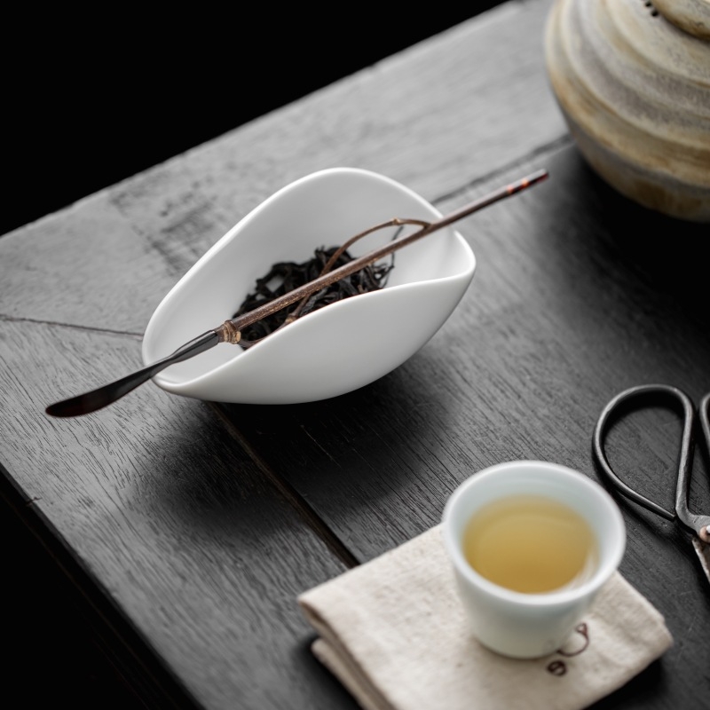 Linguriță de ceai ceramică și accesorii pentru ceremonia Kung Fu a ceaiului, set de ceai retro cu farfuriu