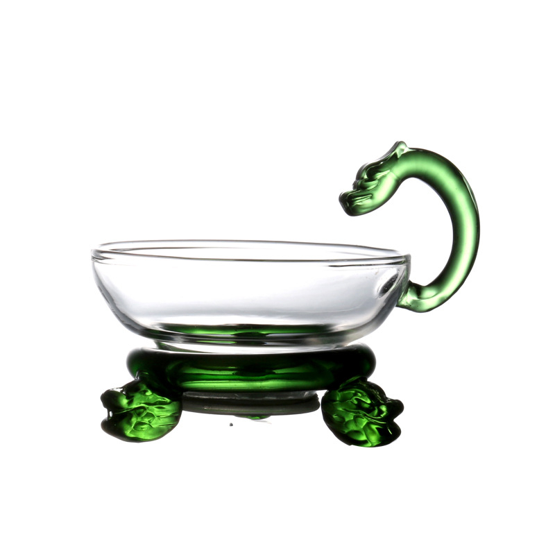 Filtru de ceai din sticlă borosilicat, transparent și îngroșat, set Gongfu de ceai cu raft pentru ceai, densitate mare