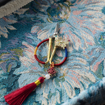 Foarfece de ceai cu ciucuri, în stil tradițional chinezesc, pentru ceremonia ceaiului, mici foarfece pentru pliculețe de ceai, accesorii pentru ceremonia ceaiului