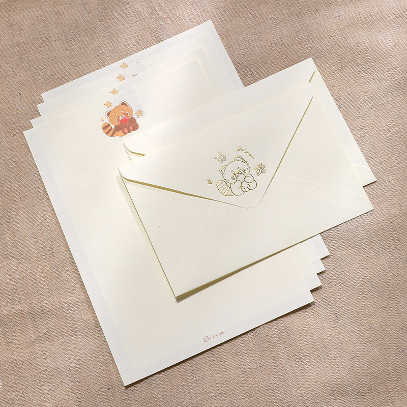 Set de plicuri și hârtie de scris în stil european vintage, design minimalist artistic cu folie de aur, felicitare de ziua de naștere de lux