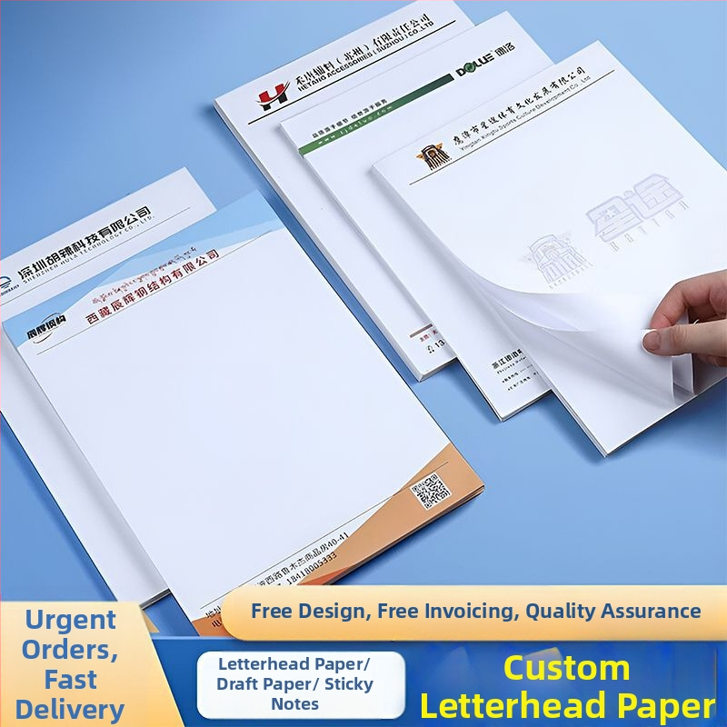 Vlastný hlavičkový papier s logom, firemné kancelárske potreby, formát A4/A5, poznámkové papiere, oficiálne dokumenty, štítky na brožúry, poznámky