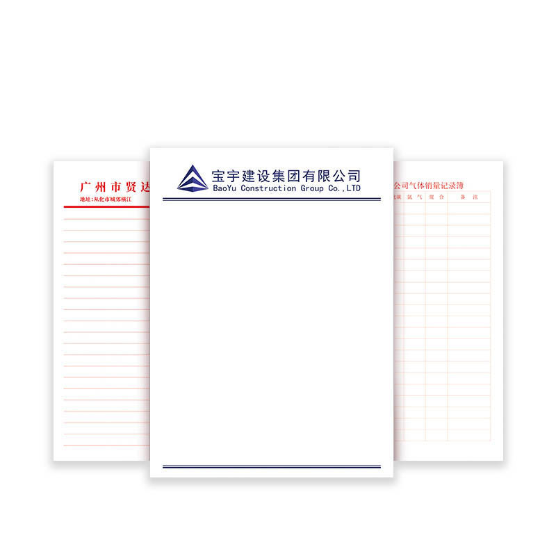 Hartie de corespondență personalizată cu siglă, papetărie corporativă, format A4/A5, foi de schițe, documente oficiale, etichete pentru broșuri, note