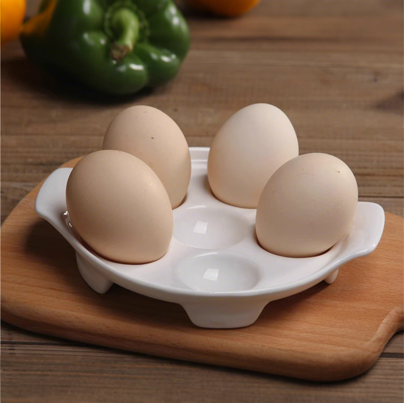 Farfurie ceramică creativă, cu două mâneri, disc – versatilă pentru melci, chiftele, ouă la abur și coacere.