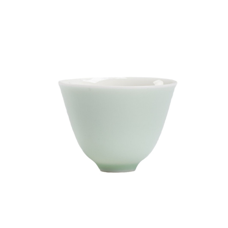 Ceșcuță de ceai cu glazură colorată, în formă de inimă, Gongfu ceai, porțelan alb, pereți subțiri, uz casnic, stil minimalist