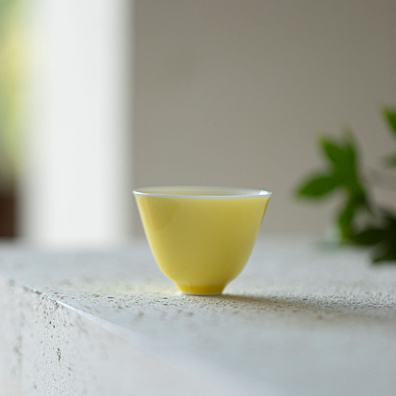 Ceșcuță de ceai cu glazură colorată, în formă de inimă, Gongfu ceai, porțelan alb, pereți subțiri, uz casnic, stil minimalist