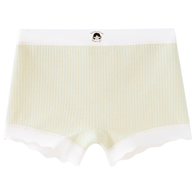 Lányoknak szóló pamut boxer short, középmagas derék, antibakteriális bevonattal, fejlesztési időszakhoz, minden évszakban