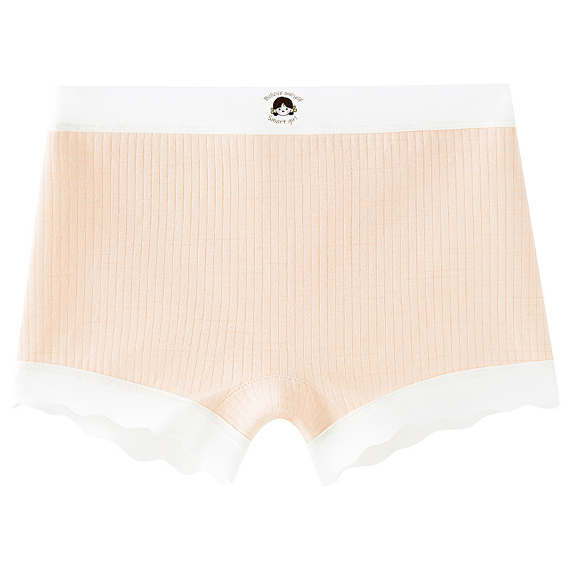 Lányoknak szóló pamut boxer short, középmagas derék, antibakteriális bevonattal, fejlesztési időszakhoz, minden évszakban