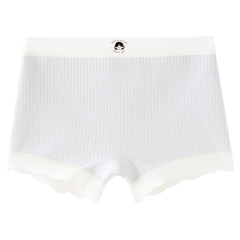 Lányoknak szóló pamut boxer short, középmagas derék, antibakteriális bevonattal, fejlesztési időszakhoz, minden évszakban