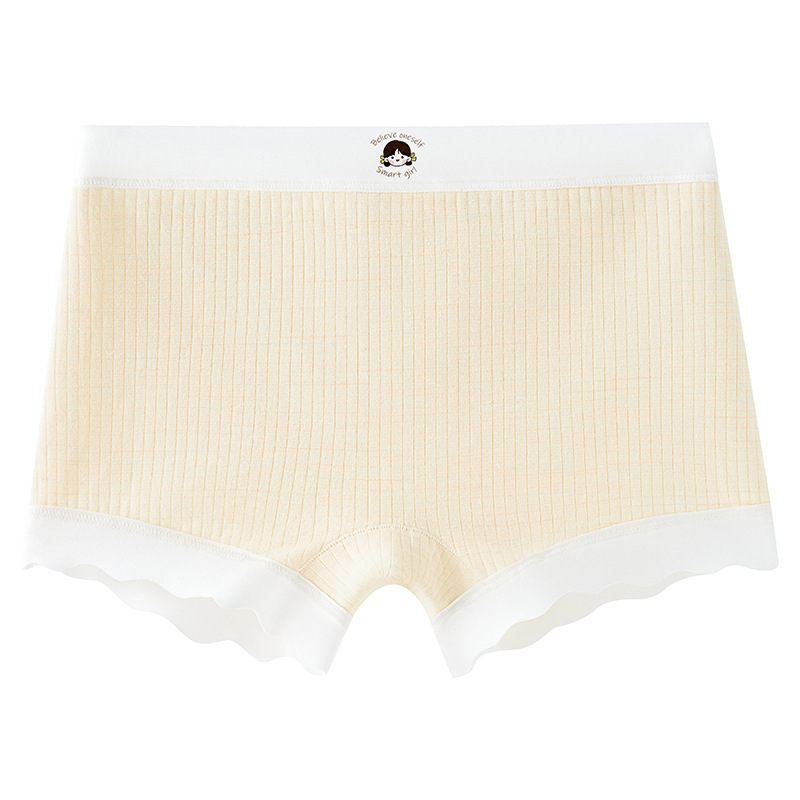 Lányoknak szóló pamut boxer short, középmagas derék, antibakteriális bevonattal, fejlesztési időszakhoz, minden évszakban
