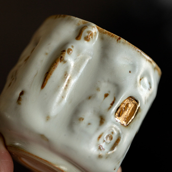 Ceașcă de ceai cu glazură Dunhuang Kiln, realizată manual, ceașcă mare pentru Gongfu ceai, ceramică brută