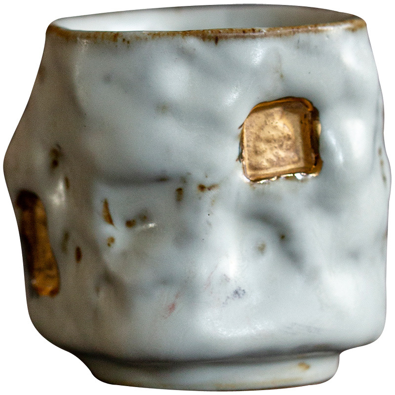 Ceașcă de ceai cu glazură Dunhuang Kiln, realizată manual, ceașcă mare pentru Gongfu ceai, ceramică brută