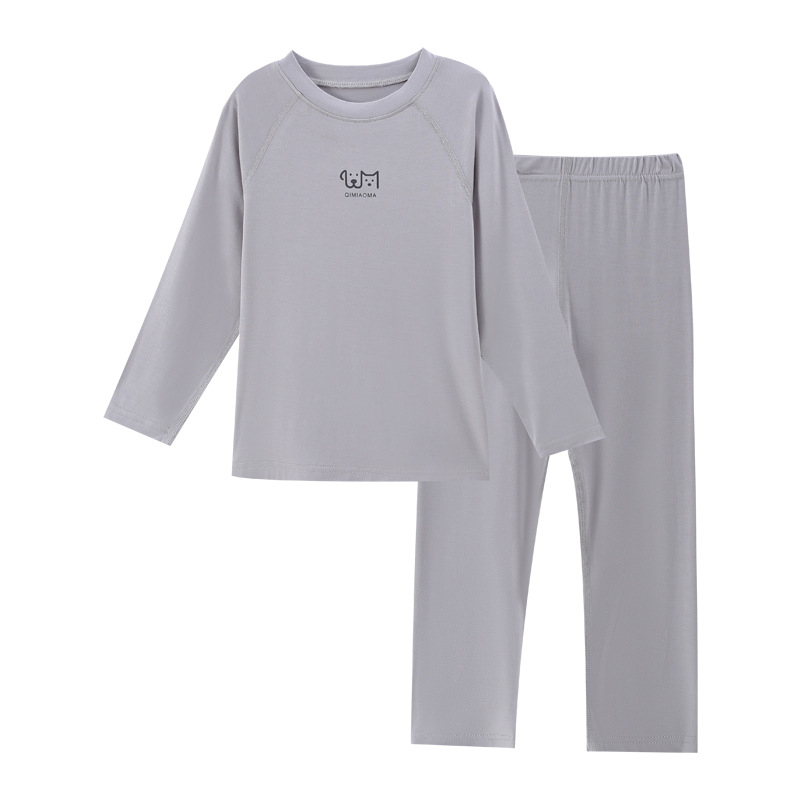 Dječji pidžama od modalnog materijala, unisex, top s dugim rukavima i hlače za kućnu upotrebu