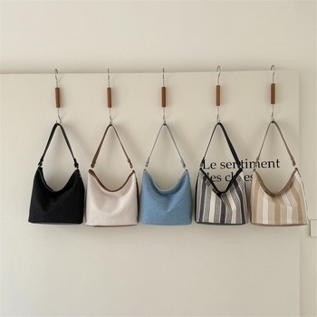 Ženska platnena tote torba, model 2026, moderna i svestrana, velika zapremina, za svakodnevnu upotrebu, nosi se na rame ili crossbody