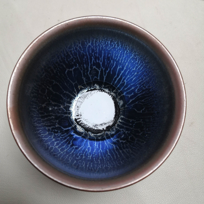 Ceșuță de ceai Jianzhan cu glazură de cuptor, ceramic Gongfu pentru degustare ceai, mică, individuală