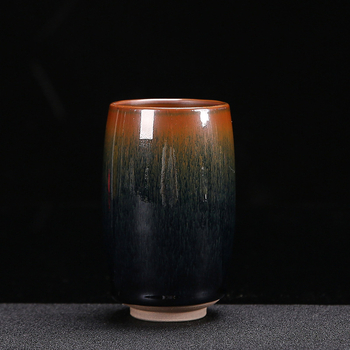 Set de ceai Jianzhan pentru uz casnic, cești Tianmu mari, ceramică cu glazură de cuptor, stil modern minimalist