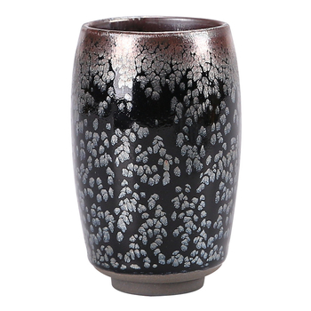 Set de ceai Jianzhan pentru uz casnic, cești Tianmu mari, ceramică cu glazură de cuptor, stil modern minimalist