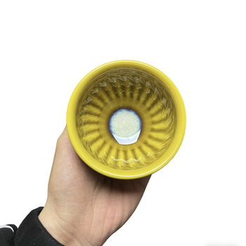 Ceașcă de ceai ceramic Jianyang Jianzhan cu vene galbene, glazură la cuptor, ceașcă de degustare