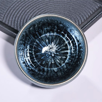 ceașcă de ceai ceramică mare, inspirată de Zen, pentru utilizare personală, cu glazură colorată